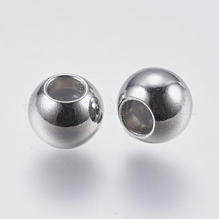 304 Edelstahlperlen&nbsp;STAS-F139-062P-6mm
