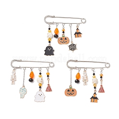 3 Stück 3 Farben Halloween Emaille Brosche Pins&nbsp;JEWB-TA00020