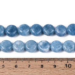 Teñidos naturales blancas abalorios de jade hebras&nbsp;G-T143-16E