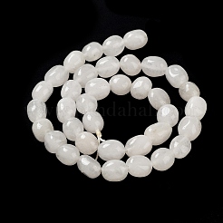 Chapelets de perles de jade blanche naturelle&nbsp;X-G-E614-B01-08