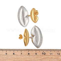 Zweifarbige Lippenohrstecker aus 304 Edelstahl&nbsp;EJEW-Z109-02GP