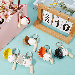 6 porte-clés en cuir PU 6 couleurs.&nbsp;KEYC-SP0001-03