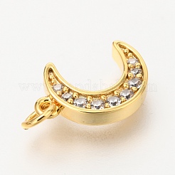 Latón micro pavimenta claro cubic zirconia encantos&nbsp;ZIRC-O036-01G
