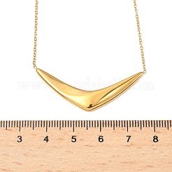 Collane con ciondolo a forma di V in acciaio inossidabile 304 per donna&nbsp;LS-NJEW-Z086-01G