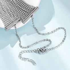 Collane multistrato con catena a sfere in acciaio inossidabile 304 per donna&nbsp;NJEW-G194-02P
