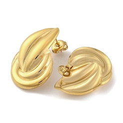 Orecchini a bottone in acciaio inossidabile 304 con placcatura ionica (ip) per donna&nbsp;EJEW-N054-15G