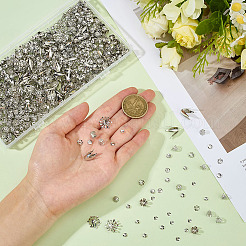 8 style de capuchons de perles en fer&nbsp;IFIN-ME0001-25