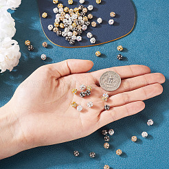 100 pz 5 colori perline di strass in ottone&nbsp;KK-TA0002-11A