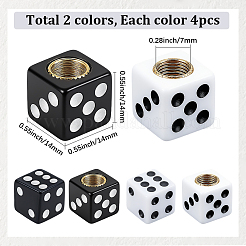 8 bouchon de valve de pneu en acrylique&nbsp;FIND-SP0005-33