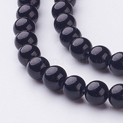 Cuentas mashan naturales redondos del jade hebras&nbsp;X-G-D263-6mm-XS32