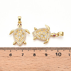 Pendentifs avec zircon cubiques à micro-pavés en laiton&nbsp;X-KK-N257-05G