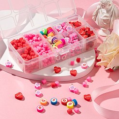 Perline di argilla polimerica fatte a mano a tema San Valentino&nbsp;CLAY-LS0001-14
