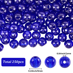 250 Stück Glas runde Perlen&nbsp;GLAA-SP0001-49B