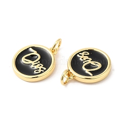 Ciondoli in vero ottone placcato oro 16k smaltati&nbsp;X-ZIRC-L103-058G