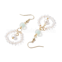 Orecchini pendenti in acciaio inossidabile 304 con borchie in acrilico&nbsp;EJEW-JE05962-03