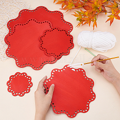 Fondo del cesto di legno di cotone&nbsp;DIY-WH0319-35