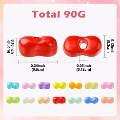 90g 5 Farben opake Einbrennfarbe Glas Saatperlen Perlen&nbsp;SEED-YW0002-81
