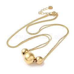 Collane a catena a serpente in acciaio inossidabile 304 con placcatura sotto vuoto in pvd&nbsp;NJEW-C045-03A-G