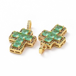 Pendentifs en laiton zircon cubique transparent&nbsp;ZIRC-F135-24G-03A