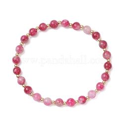 Bracelets extensibles en perles rondes en jade naturel imitation tourmaline pour hommes et femmes&nbsp;BJEW-JB12386-03
