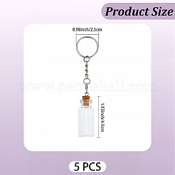 5 portachiavi a forma di bottiglia di vetro&nbsp;KEYC-CP0001-46