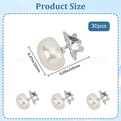 30 broche de perlas de imitación de ABS&nbsp;JEWB-GF0011-53C