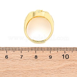 Bagues en laiton micro pavées en oxyde de zirconium transparent pour femmes&nbsp;RJEW-U047-30G
