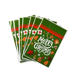 50 bolsa de celofán opp con estampado navideño y asa con orificio para troquel.&nbsp;ABAG-C013-05