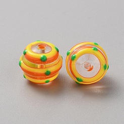 Perles de verre peintes transparentes&nbsp;GLAA-WH20007-01B