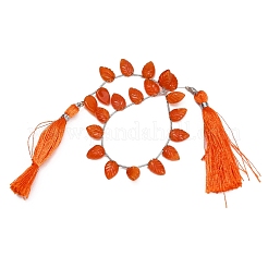 Hilos de cuentas talladas de cornalina natural&nbsp;GG-CBA0C95-E06
