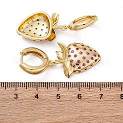 Micro ottone spianare zirconi Orecchini a cerchio&nbsp;EJEW-R016-23G