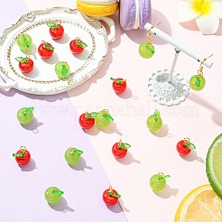20 pendentif fait main en lampwork et acrylique de 2 styles&nbsp;PALLOY-CJ00178