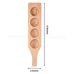 Flache runde Mondkuchenformen aus Holz&nbsp;BAKE-SZ0001-09