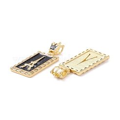 Pendentifs en laiton zircon cubique transparent&nbsp;ZIRC-Z016-35G