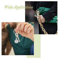 3 set di 3 portachiavi con ciondolo in lega di ferro e campanella e braccialetti con ciondoli&nbsp;DIY-FH0009-60P