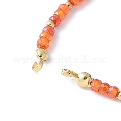 Herstellung eines Armbands aus facettierten Rondell-Perlen mit Zirkonia&nbsp;KK-F892-27G