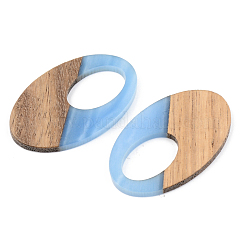 Pendentifs en résine opaque et bois de noyer&nbsp;RESI-S389-005A-C