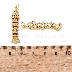 Ottone micro spianare pendenti zirconi&nbsp;KK-C143-41C-G