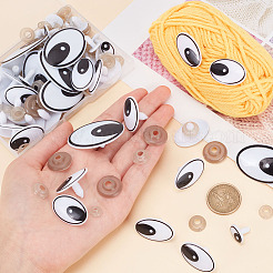 150 jeu de 3 styles d'yeux de sécurité en plastique&nbsp;DIY-GO0001-09