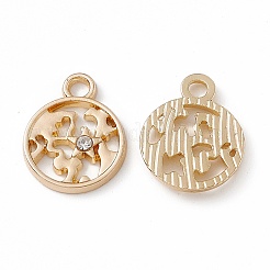 Legierung Kristall Strass Anhänger&nbsp;ALRI-K049-07G