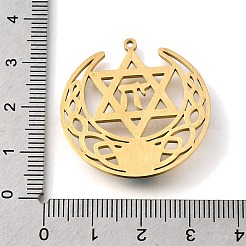 Synthetische türkisfarbene Davidstern- und Chai-Symbolanhänger&nbsp;LS-STAS-S178-08G