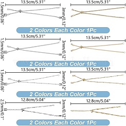 8 stücke 4 arten 304 edelstahl satellite kette armband slider machen&nbsp;AJEW-AR0001-87