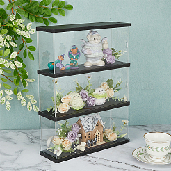 3-stöckige rechteckige Vitrine für Minifiguren aus transparentem Acryl&nbsp;ODIS-WH0099-08A
