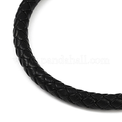 Lederarmband aus geflochtener Kordel mit Verschluss aus 304er Edelstahl für Männer und Frauen&nbsp;BJEW-C021-15