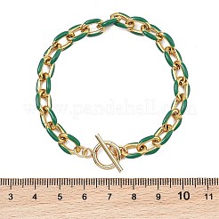304 Edelstahl-Emaille-Kabelkettenarmbänder für Damen&nbsp;BJEW-JB13595