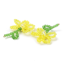 Handgefertigte gewebte Cabochons aus Glasperlen&nbsp;GLAA-C028-01B