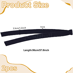 Bande en tissu élastique côtelé en polyester&nbsp;DIY-WH0671-532B