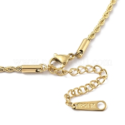 Collar de cadena de acero inoxidable 304 con revestimiento iónico (IP) para hombres y mujeres.&nbsp;X-NJEW-M200-04G