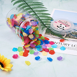 500 pendentif en acrylique givré transparent de 10 couleurs&nbsp;MACR-YS0001-03