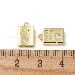 Gestell Messing micro ebnen Zirkonia Anhänger&nbsp;LS-KK-P290-55G